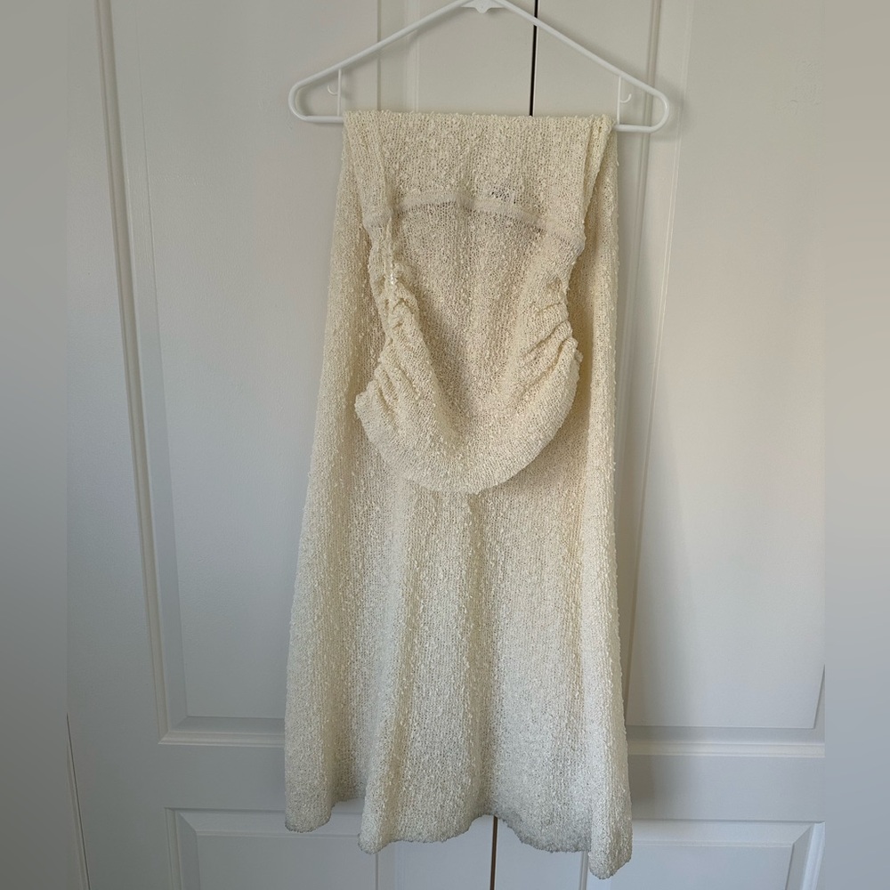 Meshki Cream Maxi Skirt & Knit Top Set - Picture 4 of 12